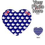Cute Whale Illustration Pattern Playing Cards 54 (Heart)  Front - Heart10