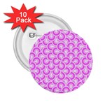 Retro Mirror Pattern Pink 2.25  Buttons (10 pack)  Front