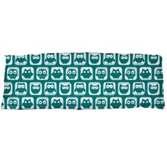 Teal And White Owl Pattern Body Pillow Cases Dakimakura (two Sides)  by GardenOfOphir