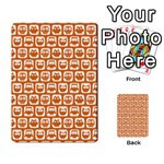 Orange And White Owl Pattern Multi-purpose Cards (Rectangle)  Back 34