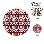 Red Pretzel Illustrations Pattern Multi-purpose Cards (Round)  Front 38