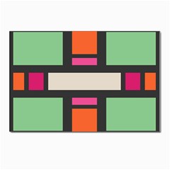 Rectangles Cross Postcards 5  X 7  (pkg Of 10) by LalyLauraFLM
