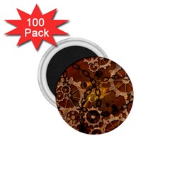 Steampunk In Rusty Metal 1 75  Magnets (100 Pack) 