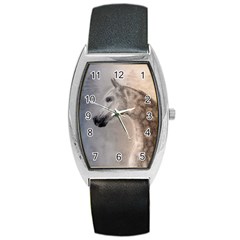 Grey Arabian Horse Barrel Metal Watches by TwoFriendsGallery