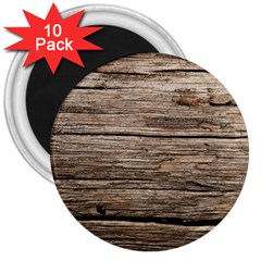 Weathered Wood 3  Magnets (10 Pack) 