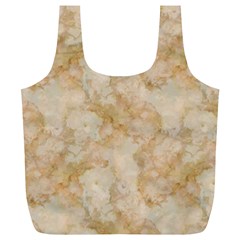 Tan Marble Full Print Recycle Bags (l)  by trendistuff