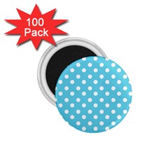 Sky Blue Polka Dots 1 75  Magnets (100 Pack) 