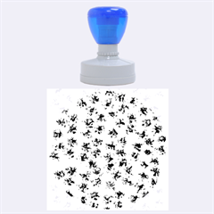 Purple Pattern Rubber Round Stamps (large)