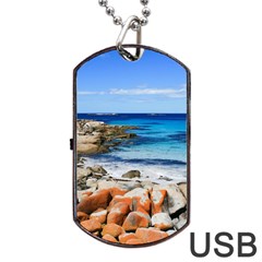 Bay Of Fires Dog Tag Usb Flash (one Side) by trendistuff