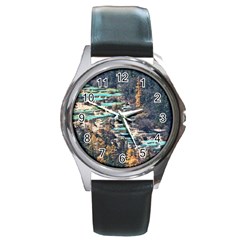 Huanglong Pools Round Metal Watches by trendistuff