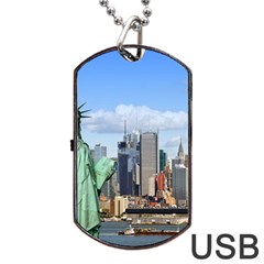 Ny Liberty 1 Dog Tag Usb Flash (one Side) by trendistuff