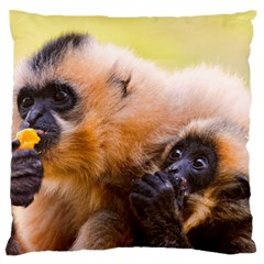 Two Monkeys Large Flano Cushion Cases (two Sides)  by trendistuff