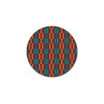 Green orange shapes pattern 			Golf Ball Marker (4 pack) Front