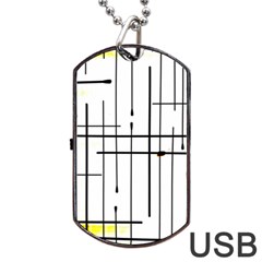 White Limits By Jandi Dog Tag Usb Flash (two Sides) 