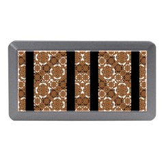 Orange And Black Boho Stripes Memory Card Reader (mini) by dflcprints