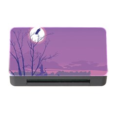 Abstract Tropical Birds Purple Sunset Memory Card Reader With Cf by WaltCurleeArt