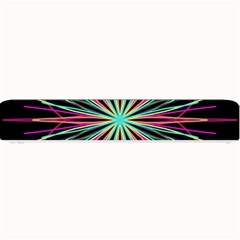 Pink Turquoise Black Star Kaleidoscope Flower Mandala Art Small Bar Mats