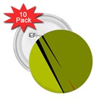 Yellow elegant design 2.25  Buttons (10 pack)  Front