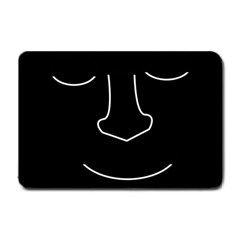 Sleeping Face Small Doormat  by Valentinaart