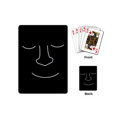 Sleeping Face Playing Cards (mini)  by Valentinaart
