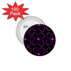 Purple Floral Pattern 1 75  Buttons (100 Pack)  by Valentinaart