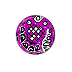 Magenta High Art Abstraction Hat Clip Ball Marker (10 Pack) by Valentinaart