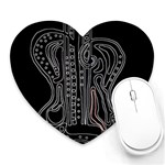 Decorative guitar Heart Mousepads Front