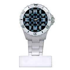 Checkboard Pattern Print Plastic Nurses Watch