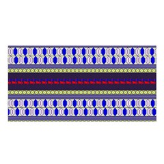 Colorful Retro Geometric Pattern Satin Shawl by DanaeStudio