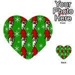 Christmas pattern - green Multi-purpose Cards (Heart)  Front 38