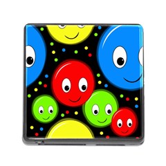 Smiley Faces Pattern Memory Card Reader (square) by Valentinaart