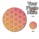 Orange Ombre Mosaic Pattern Multi-purpose Cards (Round)  Back 40