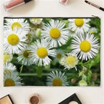 White summer flowers watercolor painting art Cosmetic Bag (XXXL)  Back