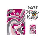 Magenta, pink and gray design Playing Cards 54 (Mini)  Front - Spade2