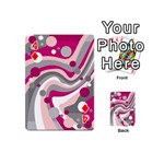 Magenta, pink and gray design Playing Cards 54 (Mini)  Front - Diamond4
