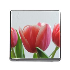 Red Tulips Memory Card Reader (square)