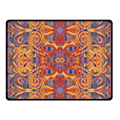 Oriental Watercolor Ornaments Kaleidoscope Mosaic Fleece Blanket (small) by EDDArt