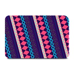 Purple And Pink Retro Geometric Pattern Plate Mats by DanaeStudio