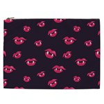 Pattern Of Vampire Mouths And Fangs Cosmetic Bag (XXL)  Front