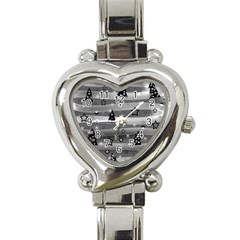 Gray Xmas Magic Heart Italian Charm Watch by Valentinaart