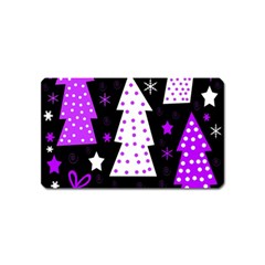 Purple Playful Xmas Magnet (name Card) by Valentinaart