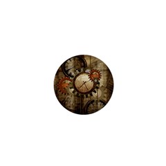 Wonderful Steampunk Design With Clocks And Gears 1  Mini Magnets by FantasyWorld7