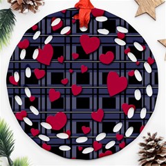 Decorative Love Round Filigree Ornament (2side) by Valentinaart