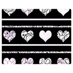 Elegant harts pattern Double Sided Flano Blanket (Medium)  60 x50  Blanket Back