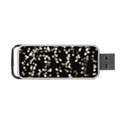 Christmas Bokeh Lights Background Portable Usb Flash (one Side) by Amaryn4rt