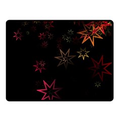 Christmas Background Motif Star Double Sided Fleece Blanket (small)  by Amaryn4rt