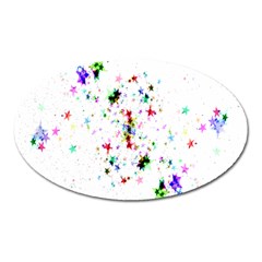 Star Structure Many Repetition Oval Magnet by Amaryn4rt
