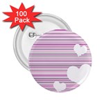 Pink Valentines day design 2.25  Buttons (100 pack)  Front