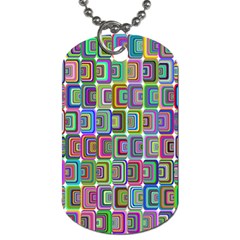 Psychedelic 70 S 1970 S Abstract Dog Tag (two Sides) by Nexatart