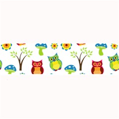 Cute Owl Wallpaper Pattern Large Bar Mats by Nexatart